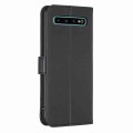 For Samsung Galaxy S10+ Four-leaf Embossed Leather Phone Case(Black)