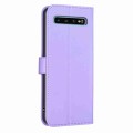 For Samsung Galaxy S10+ Four-leaf Embossed Leather Phone Case(Purple)