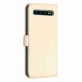 For Samsung Galaxy S10+ Four-leaf Embossed Leather Phone Case(Gold)