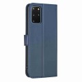 For Samsung Galaxy S20+ Four-leaf Embossed Leather Phone Case(Blue)