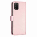 For Samsung Galaxy A03s / A02s Four-leaf Embossed Leather Phone Case(Pink)