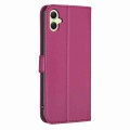 For Samsung Galaxy A05 Four-leaf Embossed Leather Phone Case(Rose Red)