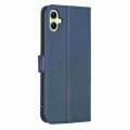 For Samsung Galaxy A05 Four-leaf Embossed Leather Phone Case(Blue)