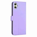 For Samsung Galaxy A05 Four-leaf Embossed Leather Phone Case(Purple)