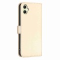 For Samsung Galaxy A05 Four-leaf Embossed Leather Phone Case(Gold)