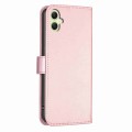 For Samsung Galaxy A05 Four-leaf Embossed Leather Phone Case(Pink)