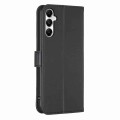 For Samsung Galaxy A05s Four-leaf Embossed Leather Phone Case(Black)