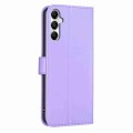 For Samsung Galaxy A05s Four-leaf Embossed Leather Phone Case(Purple)