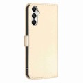 For Samsung Galaxy A05s Four-leaf Embossed Leather Phone Case(Gold)