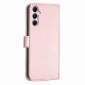 For Samsung Galaxy A05s Four-leaf Embossed Leather Phone Case(Pink)