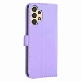 For Samsung Galaxy A13 / A04 4G Four-leaf Embossed Leather Phone Case(Purple)