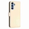 For Samsung Galaxy A14 Four-leaf Embossed Leather Phone Case(Gold)