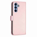 For Samsung Galaxy A14 Four-leaf Embossed Leather Phone Case(Pink)