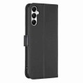 For Samsung Galaxy A15 Four-leaf Embossed Leather Phone Case(Black)