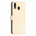 For Samsung Galaxy A20 / A30 Four-leaf Embossed Leather Phone Case(Gold)