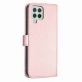 For Samsung Galaxy A22 4G Four-leaf Embossed Leather Phone Case(Pink)