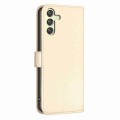 For Samsung Galaxy A24 4G Four-leaf Embossed Leather Phone Case(Gold)