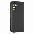 For Samsung Galaxy A25 5G Four-leaf Embossed Leather Phone Case(Black)