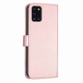 For Samsung Galaxy A31 Four-leaf Embossed Leather Phone Case(Pink)