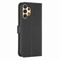 For Samsung Galaxy A32 4G Four-leaf Embossed Leather Phone Case(Black)