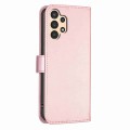 For Samsung Galaxy A32 4G Four-leaf Embossed Leather Phone Case(Pink)