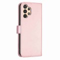 For Samsung Galaxy A32 5G Four-leaf Embossed Leather Phone Case(Pink)