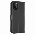 For Samsung Galaxy A41 Four-leaf Embossed Leather Phone Case(Black)