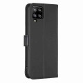 For Samsung Galaxy A42 5G Four-leaf Embossed Leather Phone Case(Black)