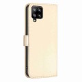 For Samsung Galaxy A42 5G Four-leaf Embossed Leather Phone Case(Gold)