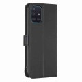 For Samsung Galaxy A51 4G Four-leaf Embossed Leather Phone Case(Black)