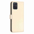 For Samsung Galaxy A51 4G Four-leaf Embossed Leather Phone Case(Gold)
