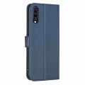 For Samsung Galaxy A70 Four-leaf Embossed Leather Phone Case(Blue)