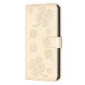 For Samsung Galaxy A55 Four-leaf Embossed Leather Phone Case(Gold)