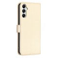 For Samsung Galaxy A55 Four-leaf Embossed Leather Phone Case(Gold)