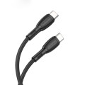 Borofone BX86 Advantage 60W USB-C / Type-C to USB-C / Type-C Silicone Charging Data Cable, Length:1m
