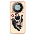 For Huawei Mate 60 Electroplating Dual-side IMD Phone Case with Ring Holder(Lucky Dog)