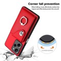 For Xiaomi Poco X5 Pro/Redmi Note 12 Pro Speed Organ Card Bag Ring Holder PU Phone Case(Red)