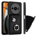 For Xiaomi Redmi A3 4G Organ Card Bag Ring Holder PU Phone Case(Black)