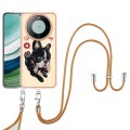 For Huawei Mate 60 Electroplating Dual-side IMD Phone Case with Lanyard(Lucky Dog)