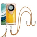 For Huawei Mate 60 Electroplating Dual-side IMD Phone Case with Lanyard(Draft Beer)