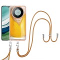 For Huawei Mate 60 Pro Electroplating Dual-side IMD Phone Case with Lanyard(Draft Beer)