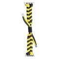 For Apple Watch SE 2023 40mm Paracord Fishtail Braided Silicone Bead Watch Band(Black Yellow)