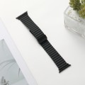 For Apple Watch SE 40mm Water Ripple Magnetic Folding Buckle Watch Band, Style: Bold Version(Black)