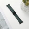 For Apple Watch SE 44mm Water Ripple Magnetic Folding Buckle Watch Band, Style: Bold Version(Dark Gr