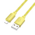hoco BX95 Vivid 2.4A USB to 8 Pin Silicone Charging Data Cable(Gold)