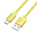 hoco BX95 Vivid 3A USB to USB-C / Type-C Silicone Charging Data Cable(Gold)