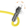 hoco U118 Kaidi 2.4A USB to 8 Pin Rotating Charging Data Cable, Length: 1.2m(Yellow)