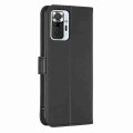 For Xiaomi Redmi Note 10 Pro Four-leaf Embossed Leather Phone Case(Black)
