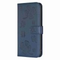 For Xiaomi Redmi Note 11 / 12S 4G Four-leaf Embossed Leather Phone Case(Blue)