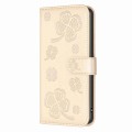 For Xiaomi Redmi Note 11 / 12S 4G Four-leaf Embossed Leather Phone Case(Gold)